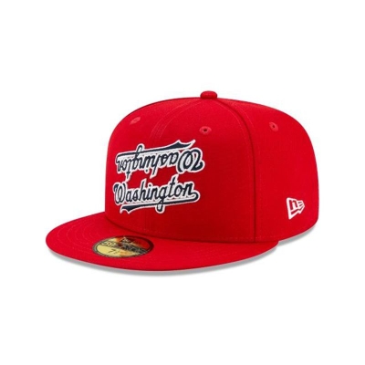 Sapca New Era Washington Nationals MLB Team Mirror 59FIFTY Fitted - Rosii